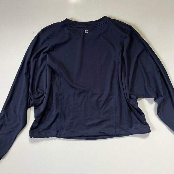 Sweaty Better NAVY After Class Cropped Sweater Small - Picture 10 of 12